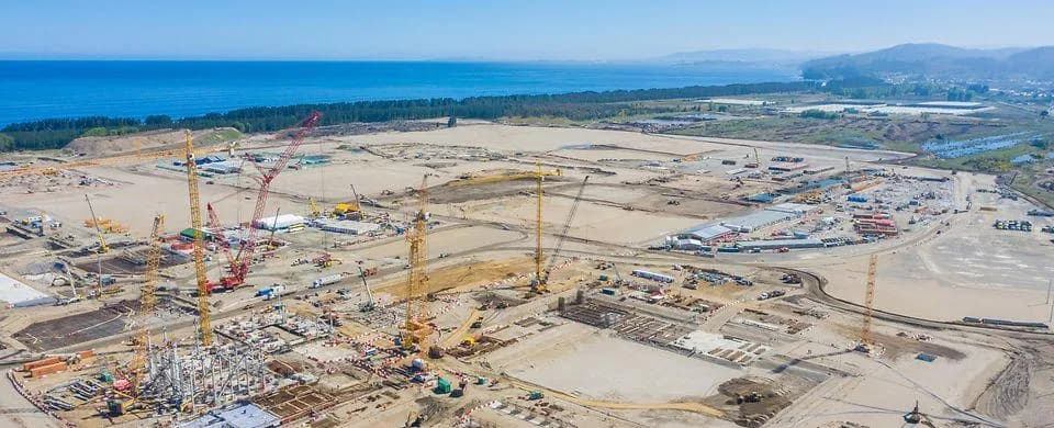 Large industrial and port works under way